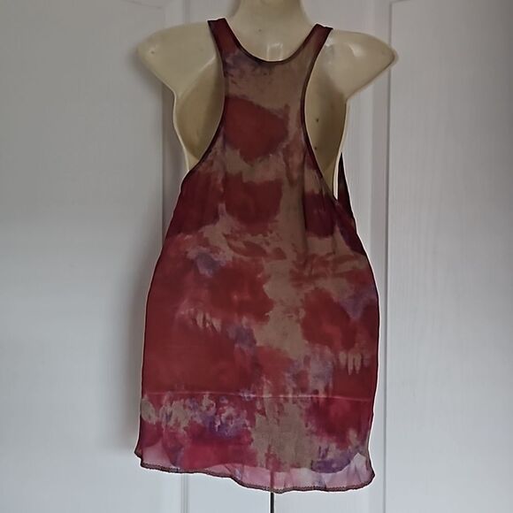 Wilfred Women's Racer Back Silk Top Hot Pink/ Beige XS - Picture 6 of 16